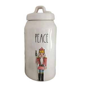Rae Dunn Nutcracker Peace Canister